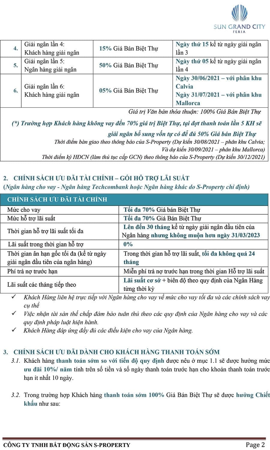 Chính sách bán hàng biệt thự Sun Grand City Feria Hạ Long - Trang 2.