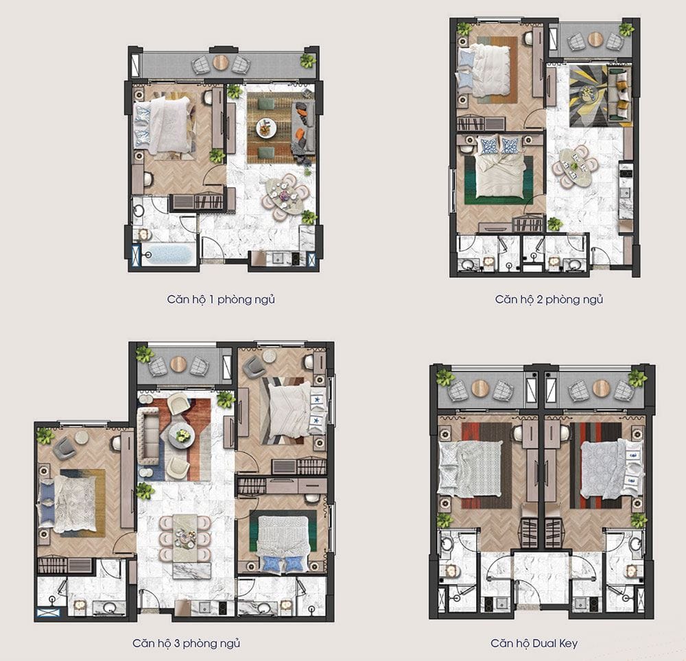 Mặt bằng các loại diện tích căn hộ tầng 14 tòa tháp H3 và H4 của Hillside. Mặt bằng các loại diện tích căn hộ tầng 14 tòa tháp H3 và H4 của Hillside.