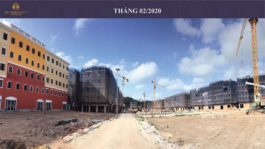 Tiến độ xây dựng Sun Grand City New An Thới Nam Phú Quốc tháng 02/2020