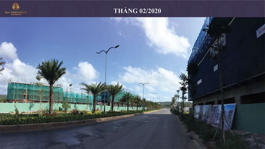 Tiến độ xây dựng Sun Grand City New An Thới Nam Phú Quốc tháng 02/2020