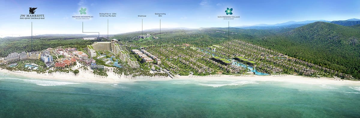 Vị trí dự án Sun Premier Village Kem Beach Resort tại Bãi Kem.