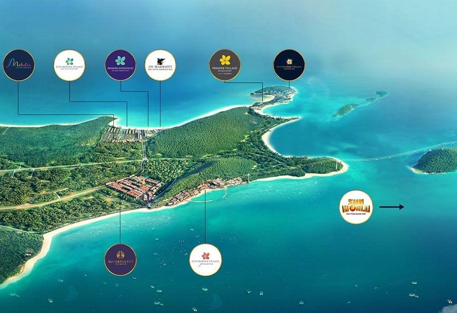 Vị trí Sun Premier Village Primavera tại thị trấn An Thới, Phú Quốc.