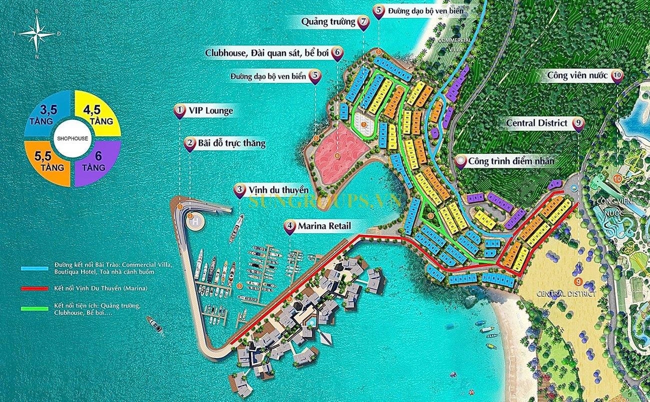 Hệ thống tiện ích nổi bật ngay tại phân khu Santo Port