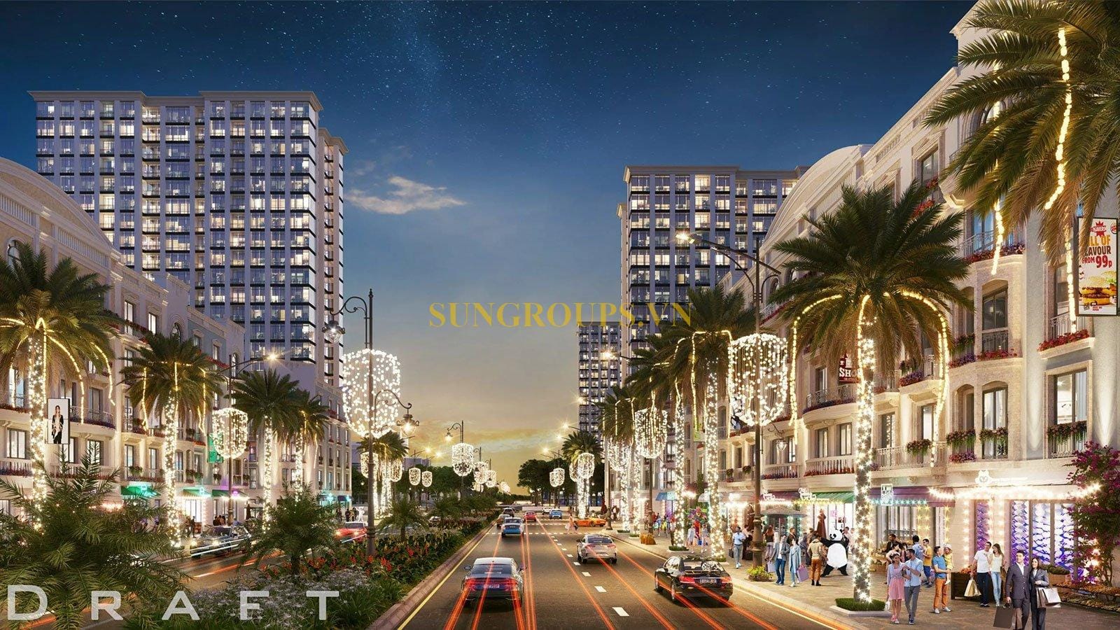 Thiết kế shophouse Sun Grand Boulevard tại Sầm Sơn.