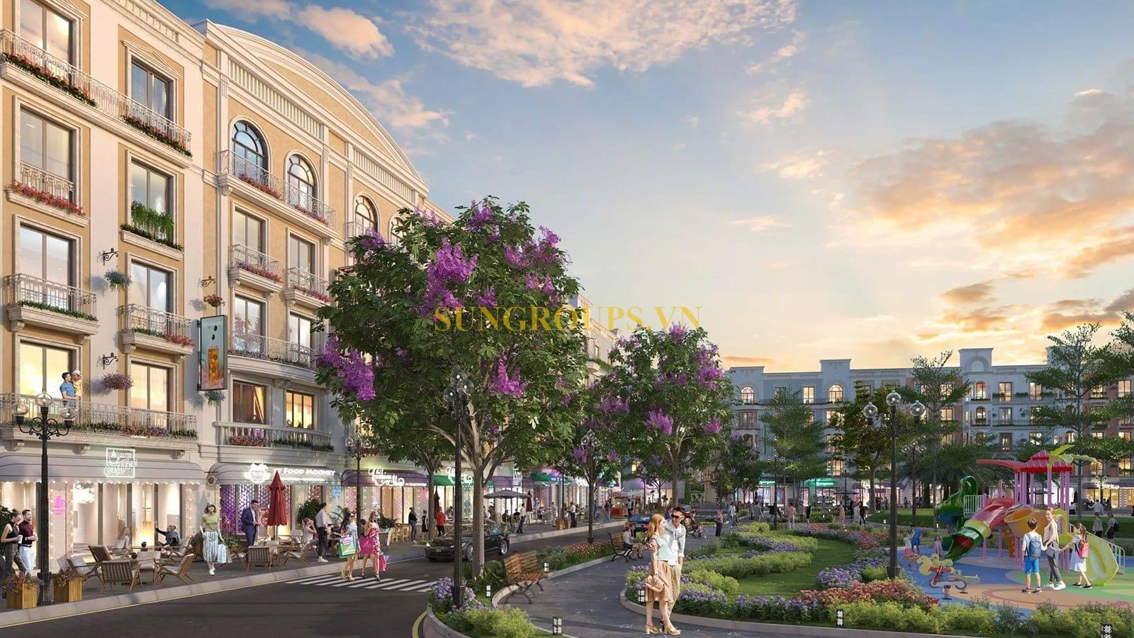 Thiết kế shophouse Sun Grand Boulevard tại Sầm Sơn.