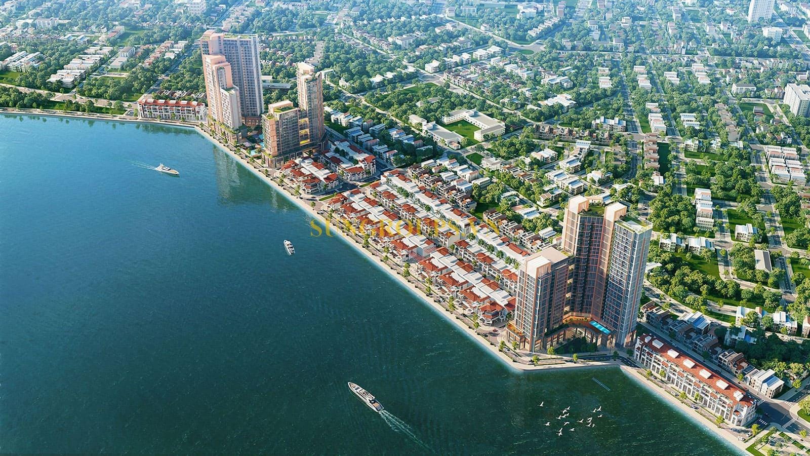 Dự án Sun Symphony Residence tọa lạc trên đường Trần Hưng Đạo bên bờ sông Hàn.