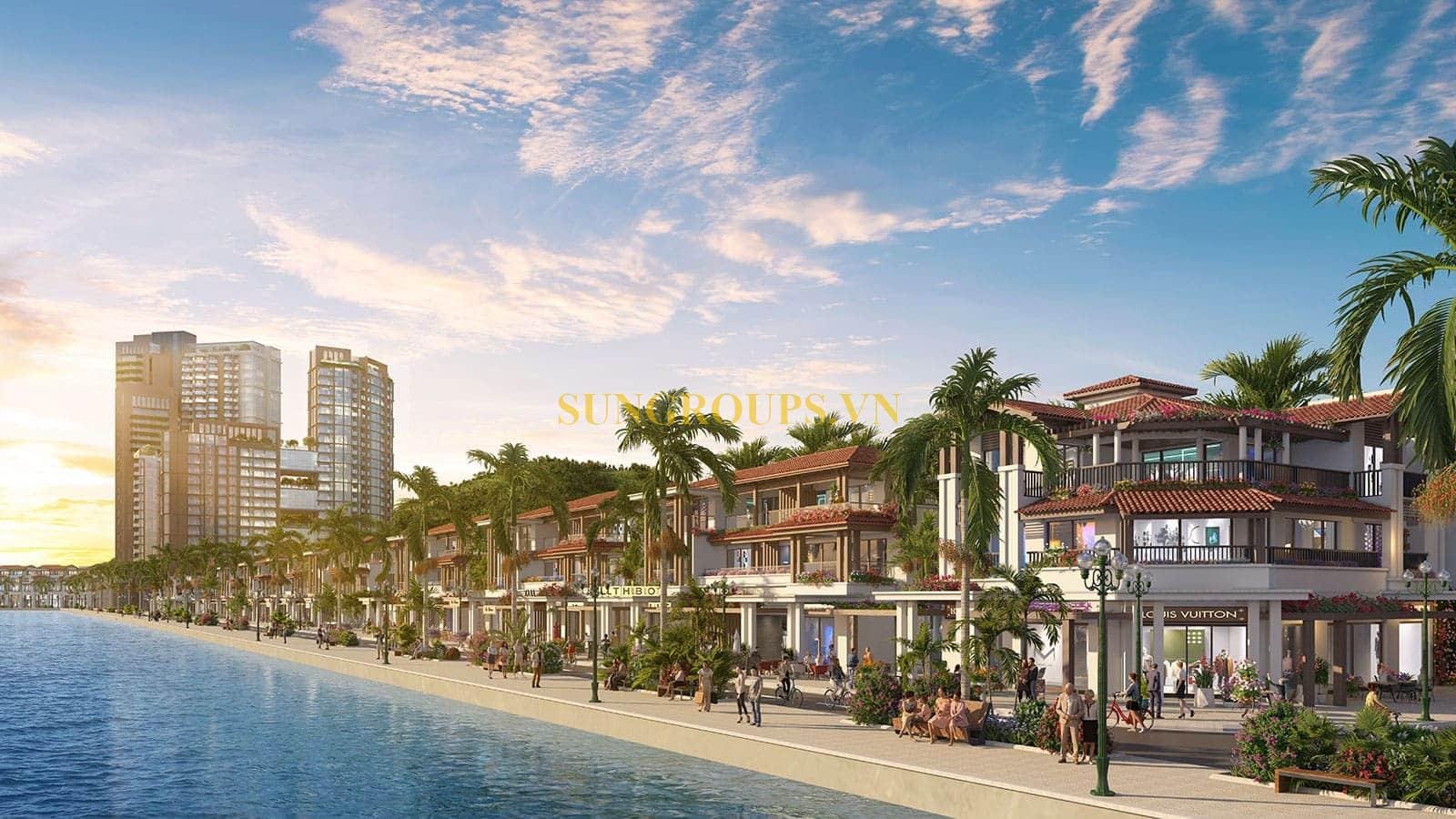 Phối cảnh Biệt thự song lập tại dự án Sun Symphony Residence Đà Nẵng.