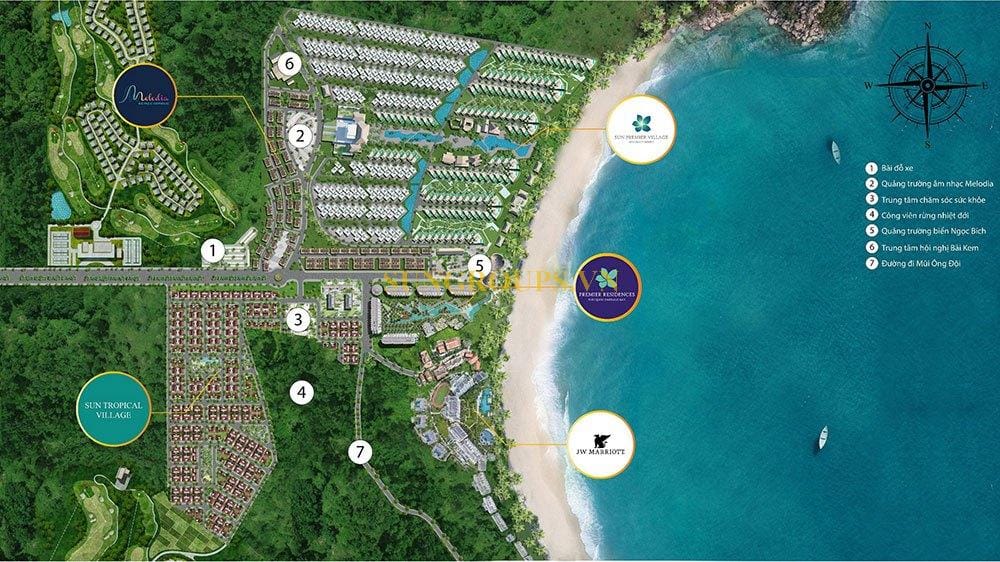 Vị trí dự án biệt thự Sun Tropical tọa lạc tại Bãi Kem, Phú Quốc. Vị trí dự án biệt thự Sun Tropical tọa lạc tại Bãi Kem, Phú Quốc.