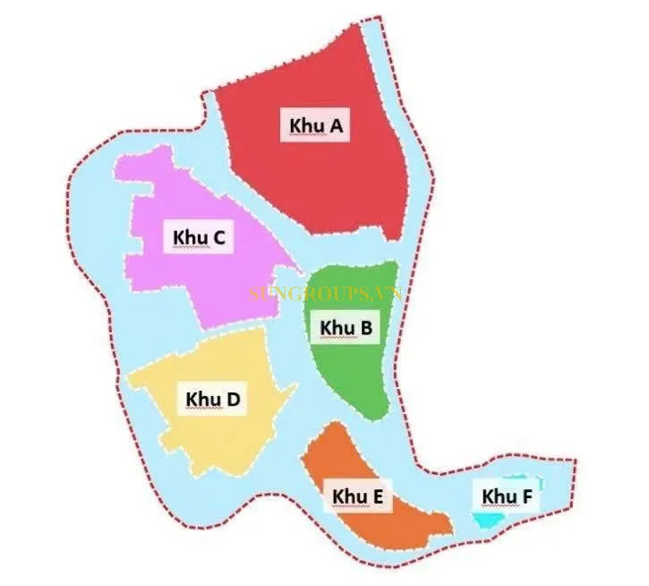 Sun Group Nha Trang 22 Mặt bằng phân khu Sun Group Nha Trang