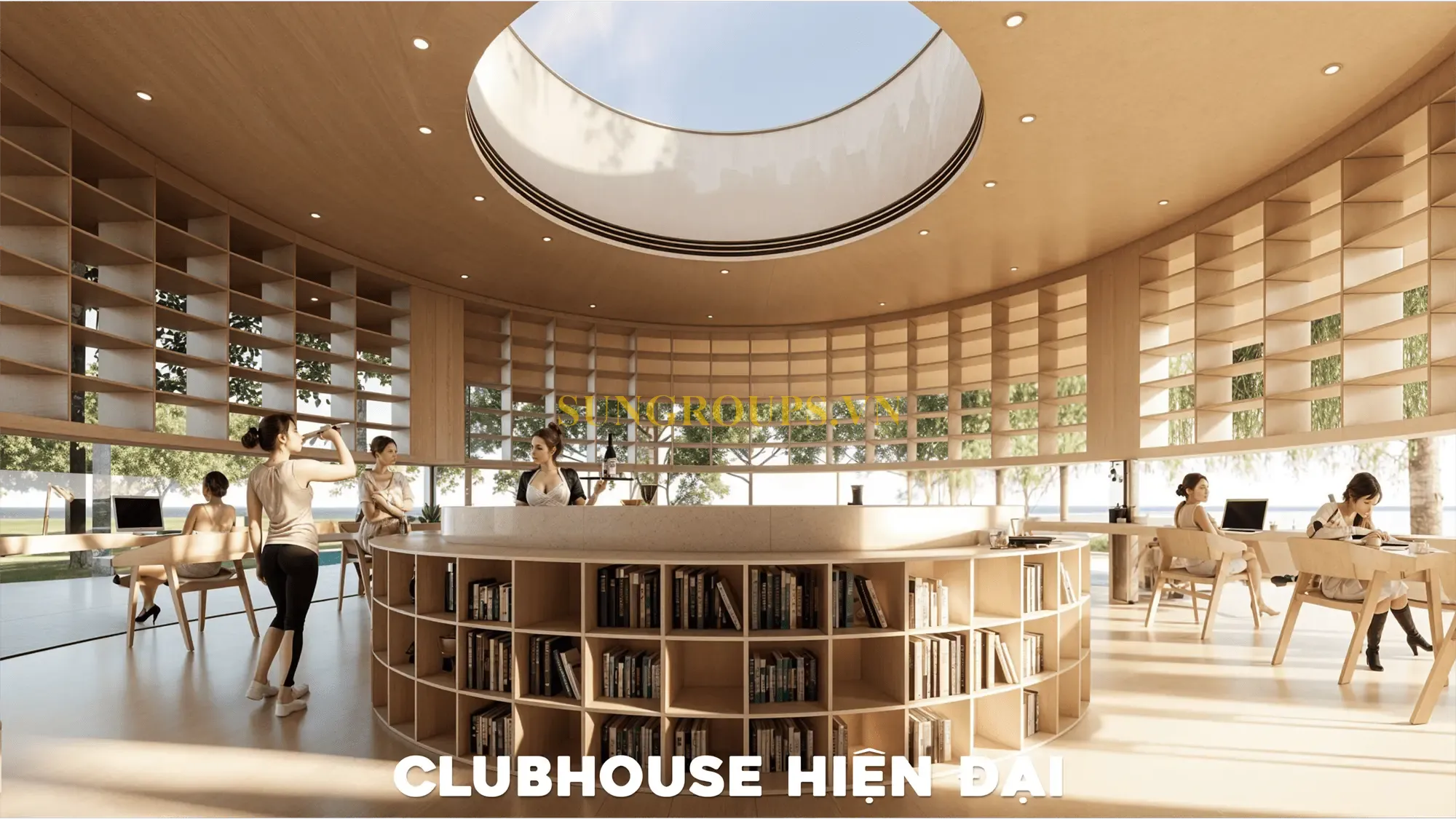 Clubhouse hiện đại với thiết kế sang trọng tại Charmora City - không gian kết nối, thư giãn dành cho cư dân tinh hoa.