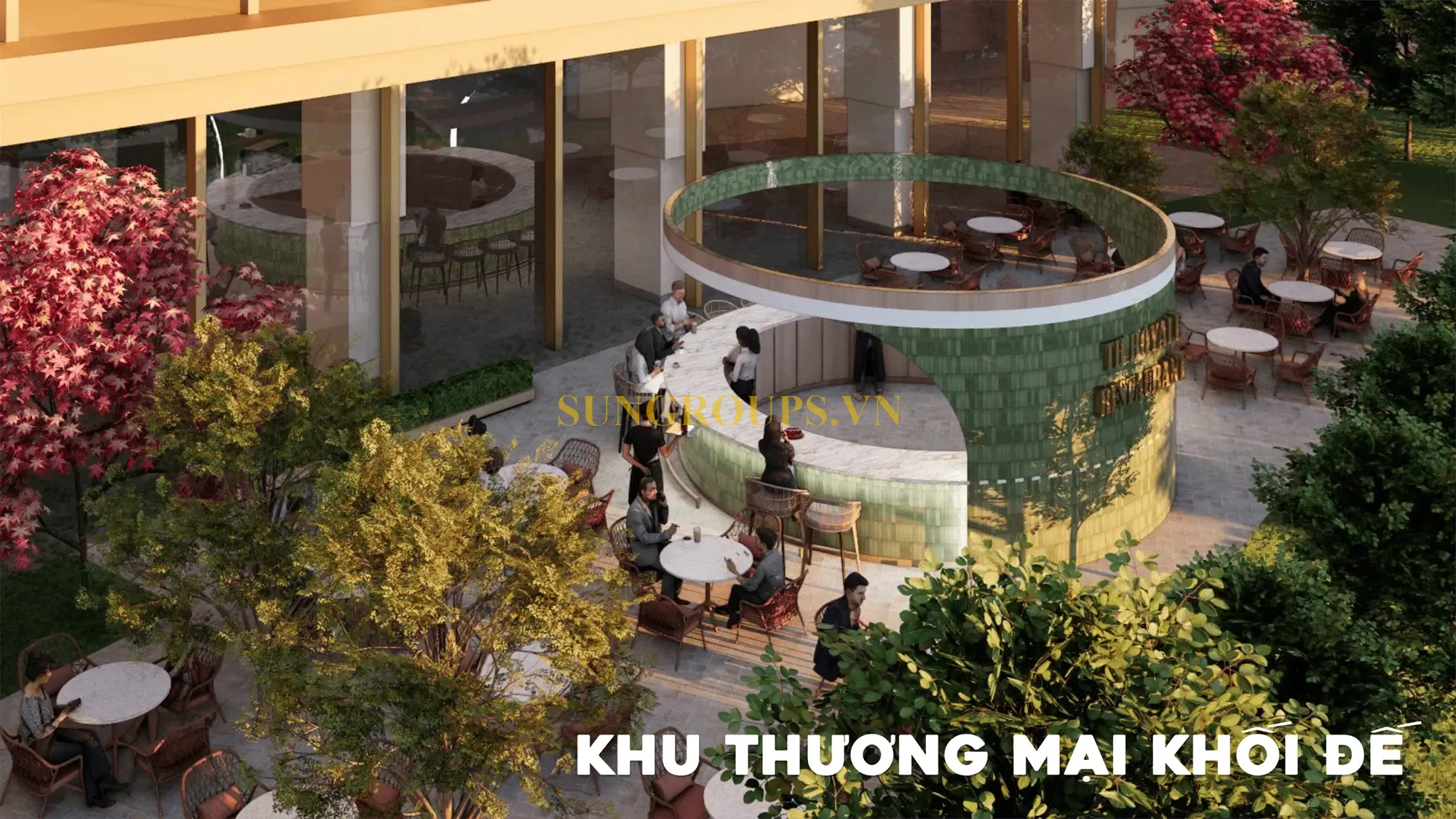 Khu thương mại khối đế sầm uất tại Charmora City - cơ hội kinh doanh vàng với dòng người qua lại đông đúc.