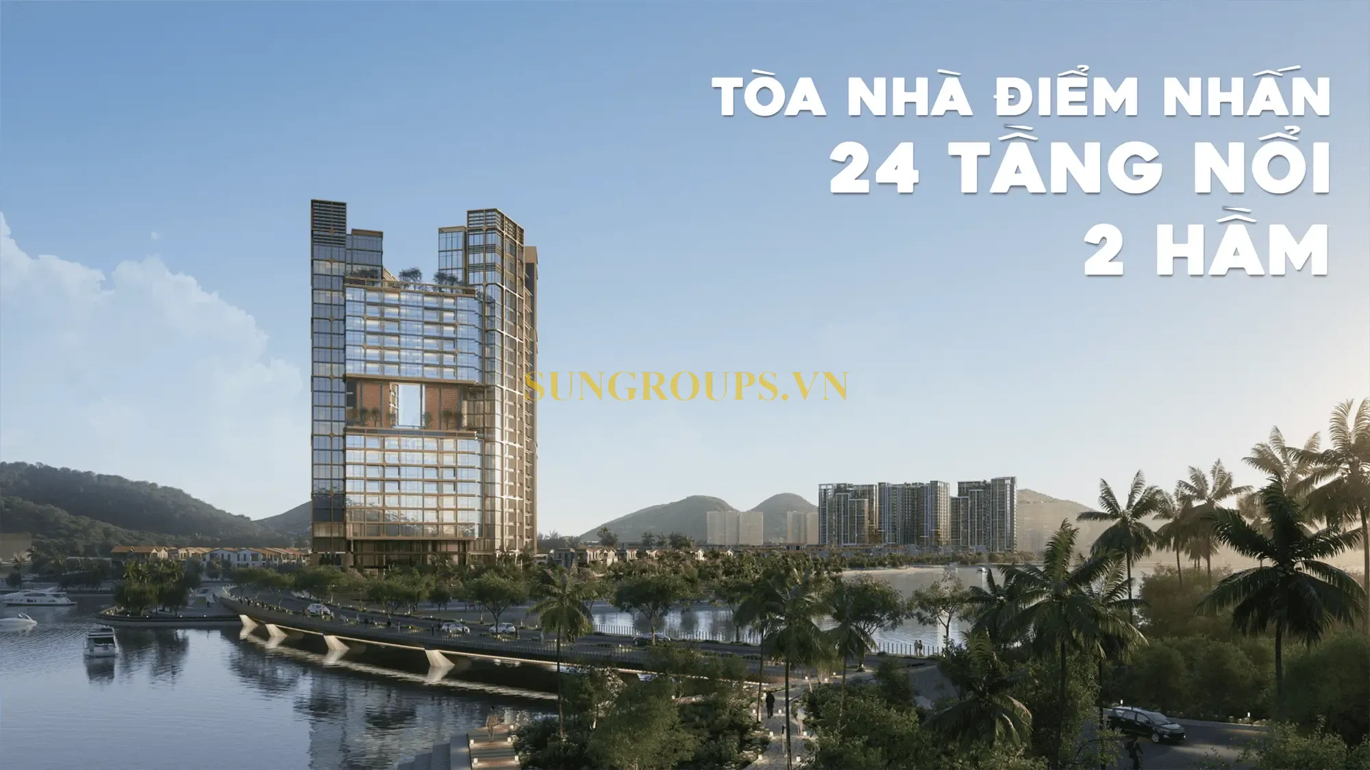 Tòa căn hộ chung cư điểm nhấn 24 tầng nổi - 2 hầm tại Charmora City - biểu tượng kiến trúc hiện đại bên dòng sông Quán Trường thơ mộng
