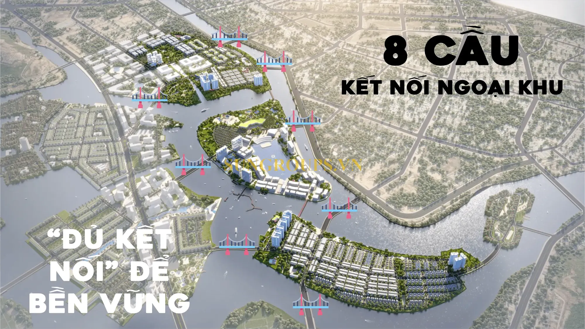 Với 8 cầu kết nối ngoại khu, Charmora City kiến tạo sự "Dự Kết Nối" bền vững cho tương lai phát triển.